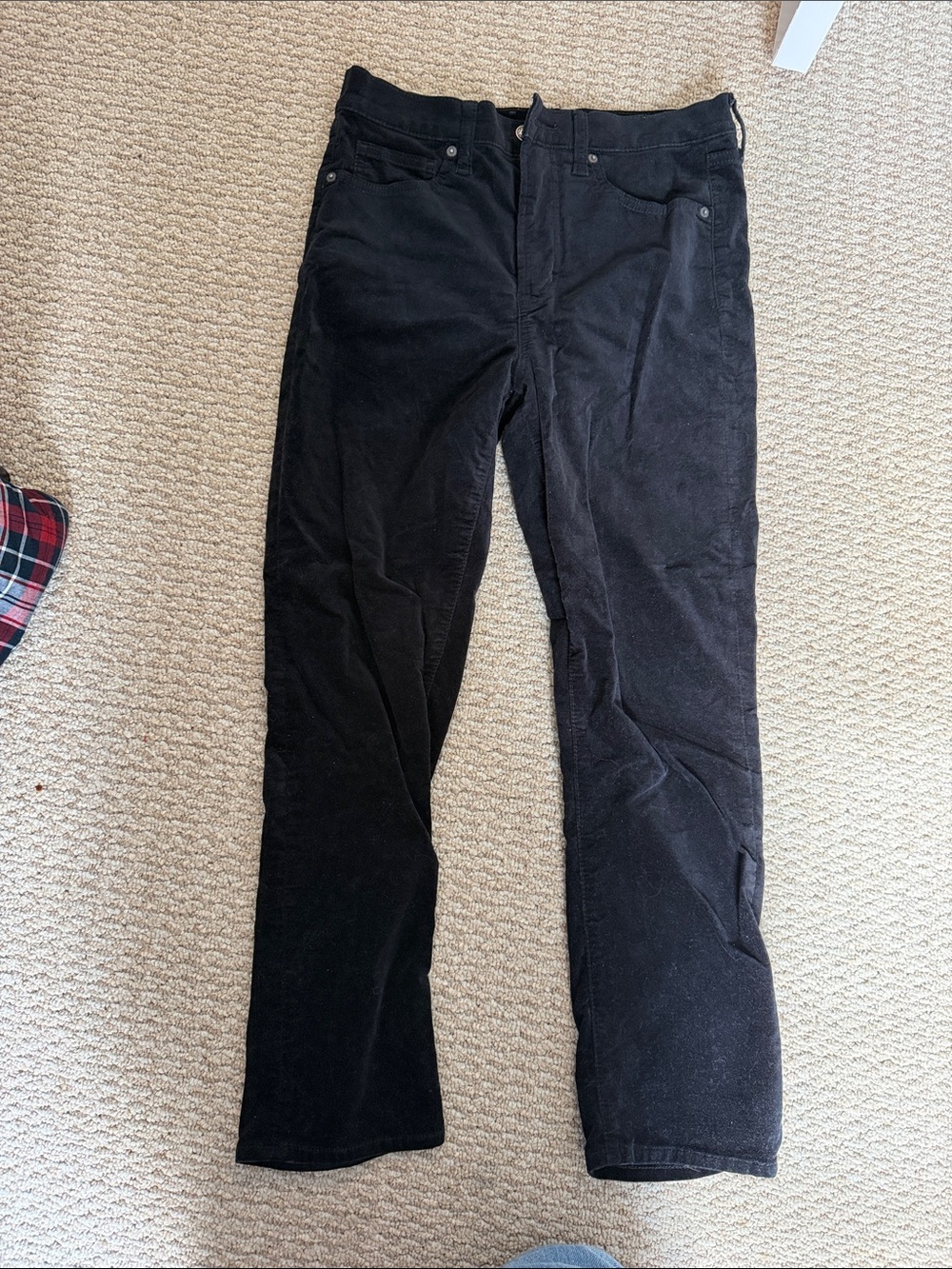 GAP vintage slim high rise black velvet